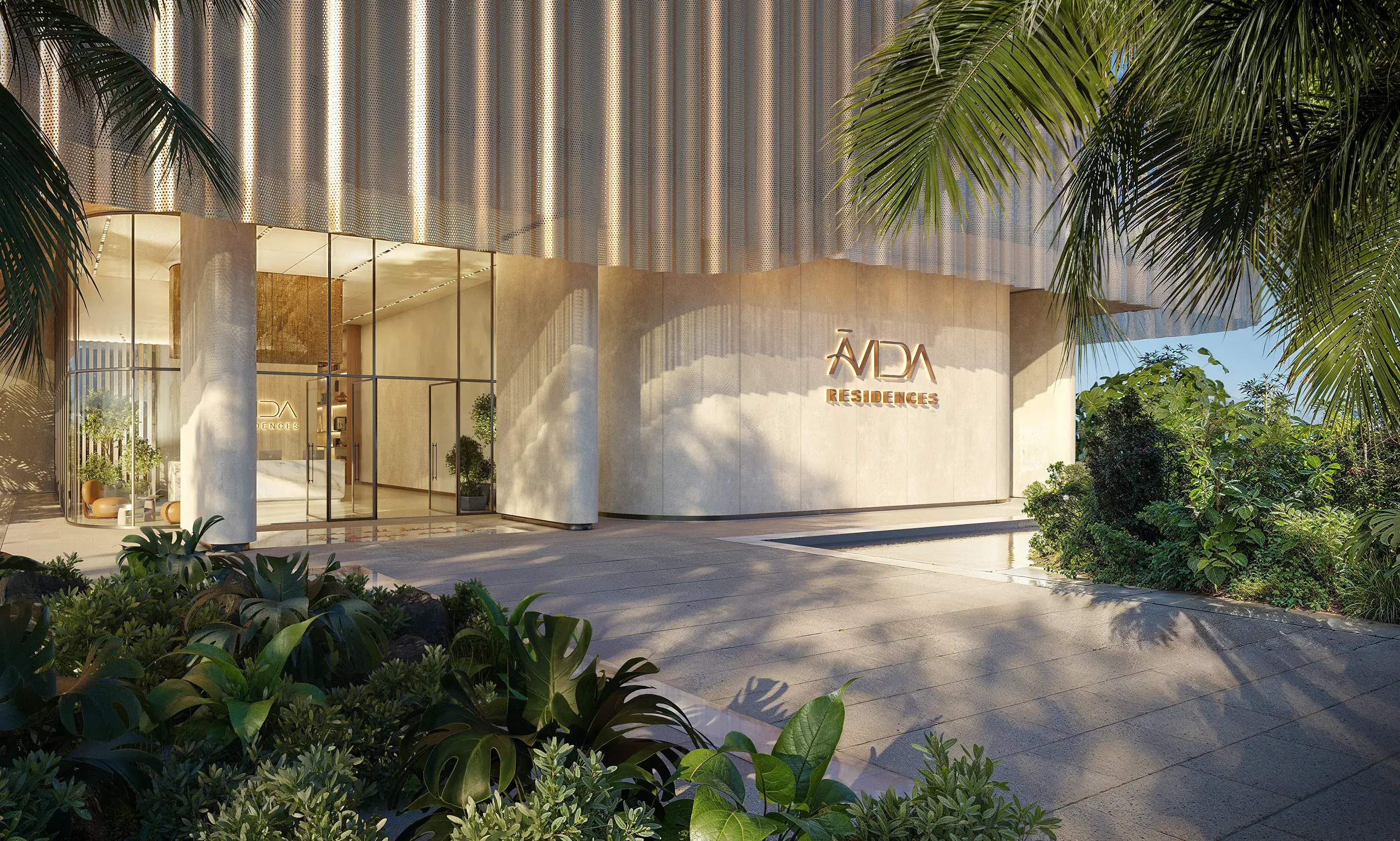 Arrival experience at Avida Residences entrance